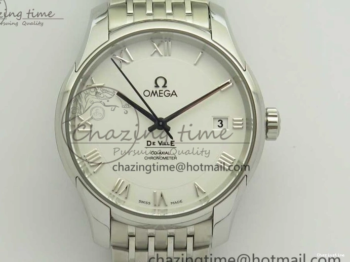 0512 De Ville Hour Vision 41mm SS VSF 1:1 Best Edition White Dial on SS Bracelet A8500 Super Clone Casual 7946